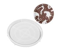 YOGOTEU Moules à assiettes, moules en silicone pour plateaux à fruits, moules ronds en résine époxy, adaptés pour le moulage de résine, les loisirs créatifs, 31,5 cm