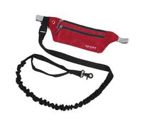 YOGOTEU Sac banane multifonction avec longue laisse pour course à pied, jogging, sport, 125 cm, rouge, Rouge/excursion, couleur unie (Getaway Solids), 125cm