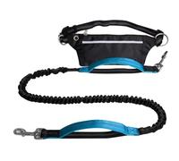 YOGOTEU Sac banane multifonction pour promener le chien + longue laisse pour course à pied, jogging, sac banane réfléchissant