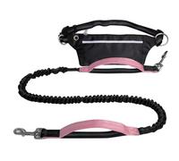 YOGOTEU Sac banane multifonction pour promener le chien + longue laisse pour course à pied, jogging, sac banane réfléchissant