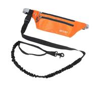 YOGOTEU Sac banane multifonctionnel pour promener le chien + longue laisse pour course à pied, jogging, sac banane multifonctionnel de sport, 125 cm