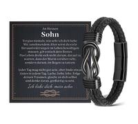 YOGRASS Bracelet en Cuir pour Fils, Garçon, Adolescent - Cadeau 18e Anniversaire - Pour Apprenti Courageux