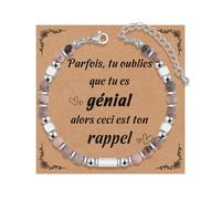 YOGRASS Bracelet Pierre Naturelle - Cadeau Original pour Femme, Ado Fille, Mamie, Maman, Sœur, Amie, Collègue - Idée Anniversaire et Noël
