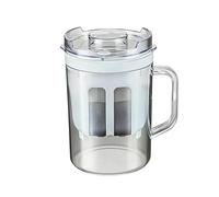 Yogurt Filter Strainer, Kitchen Reusable Food Drainer with Fine Mesh Lid, Perfect for Homemade Cheese Yogurt Soy Milk Fruit Juice Coffee Straining Tool for Home Use 12.8x17.6cm