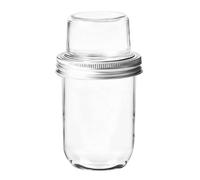 Yogurt Parfait Containers - Double Layer Glass Parfait Jar | Oats Appetizer Storage Container for Lunch Overnight Oats Dessert Yogurt Meal Prep Snack Cereal Nut Fruit Home Kitchen Use, 9x16.2cm