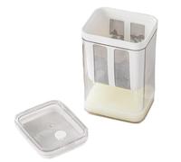 Yogurt Strainer | 1800ml 304 Stainless Steel Mesh Filter With PP AS PET Lid | Maker, Whey Separator, Reusable Fine Filtration Cloth Kit | Thick Dairy, Soy Milk, Juice, Tea, Kefir Preparat