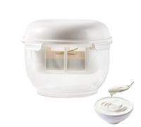 Yogurt Whey Separator - 20.5x16cm Transparent Reusable Container | Multi Functional Kitchen Gadget For Homemade Yogurt Soy Milk Cheese Draining Juicing And Whey Filtering Use