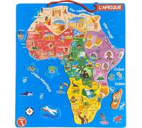 Yohel - Puzzle Afrique - Haute qualité - en Bois et magnétique - Riche en Contenu éducatif, géographie & Histoire - avec livret explicatif en Plusieurs Langues, dès 4 Ans Livraison Point Relais.