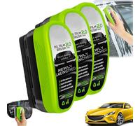 YOHFRFGX 2025 New 2.0 Green Oil Film Wipe, Automotive Oil Film Cleaning Brush, 150ml Oil Film Remover for Car, Windshield Cleaner Tool, Glass Oil Film Remover, Improves Clarity (3pcs)