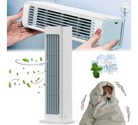 YOHFRFGX Coldeez Cooling Ace 4.0 Portable Air Conditioner with 3 Speeds - Air Cooler for Room and Patio (White, Rechargeable)