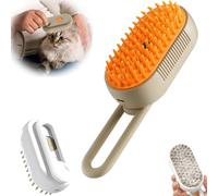 YOHFRFGX Spritz Defur Comb for Cats, Spritz Defur Comb, Celery Pets Steam Brush, 3 in 1 Water Cat Brush, Self Cleaning Steam Cat Brush, Grooming Brush for Removing Tangled and Loose Hair (1 pcs,Gray)