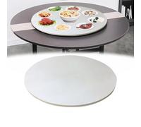 YOHIEE Table À Manger Plateau de Service Rotative, 60 70 80cm Plateau Rotatif En Bois Rond, Grand Lazy Susan Plateau Tournante 360° Rotation, Silencieux(White,70CM(28INCH))
