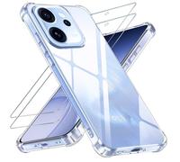 Yohii Coque pour Oppo Reno15 F/Reno 15F/Reno 15 FS avec 2 Pièces de Verre Trempé, [Protection de la Caméra] Housse Antichoc Transparente, TPU Silicone Souple Anti-Rayures Anti-Jaunissement