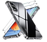 Yohii Coque pour Xiaomi Redmi A7 Pro 4G avec 2 Verre Trempé, [Protection Caméra] Antichoc Bumper Protection avec Coins Renforcés Anti-Rayures Militaire Housse pour Redmi A7 Pro 4G - Transparent