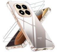 Yohii Coque pour Xiaomi Redmi Note 15 Pro 5G (Pas pour Pro 4G) avec 2 Verre Trempé,【Protection Caméra】 Protection Militaire Étui Housse Ultra Mince Antichoc Anti-Rayures Case - Transparent