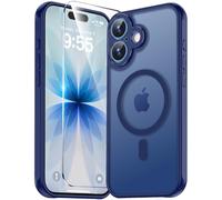 Yohii Magnétique Coque pour iPhone 17 avec 1 Verres Trempés, Compatible avec MagSafe [Protection Caméra] Anti Rayures Antichoc Militaire Housse pour iPhone 17 - Bleu