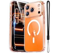 Yohii Magnétique Coque pour iPhone 17 Pro Max avec 1 Verres Trempés et Cordon, Compatible avec MagSafe [Protection Caméra] Anti Rayures Antichoc Militaire Housse - Transparent