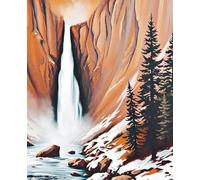 Yoho National Park Waterfall Class Notes Composition Notebook, Beautiful Aesthetic Journal for School