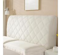 YOHOCS Housses de Tête de lit, Tissu Velours Stretch Doux Protecteur Antipoussière, Housse De Décoration De Dossier pour Lits Simples Doubles King Size,Blanc,200cm