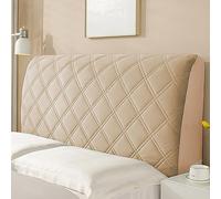 YOHOCS Housses de Tête de lit, Tissu Velours Stretch Doux Protecteur Antipoussière, Housse De Décoration De Dossier pour Lits Simples Doubles King Size,Kaki,160cm