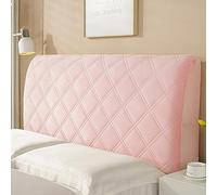 YOHOCS Housses de Tête de lit, Tissu Velours Stretch Doux Protecteur Antipoussière, Housse De Décoration De Dossier pour Lits Simples Doubles King Size,Rose,160cm