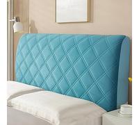 YOHOCS Housses de Tête de lit, Tissu Velours Stretch Doux Protecteur Antipoussière, Housse De Décoration De Dossier pour Lits Simples Doubles King Size,Dark Blue,160cm