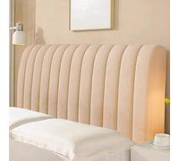 YOHOCS Housses de Tête de lit, Tissu Velours Stretch Doux Protecteur Antipoussière, Lavable Antipoussière Housse de Protection pour Têtes De Lit Simples Doubles,Jaune,150cm