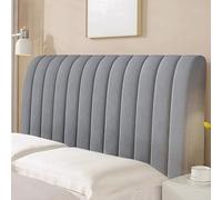 YOHOCS Housses de Tête de lit, Tissu Velours Stretch Doux Protecteur Antipoussière, Lavable Antipoussière Housse de Protection pour Têtes De Lit Simples Doubles,Dark Grey,220cm