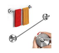 YOHOM Barre Porte Serviette Ventouse 55cm Porte Serviette Salle de Bain Ventouse INOX Porte Anneau Torchon Cuisine Ventouse Mural Support Serviette Douche sans Perçage Brossée