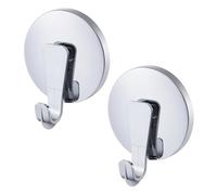 YOHOM Crochet Ventouse Salle de Bain Porte Serviette Ventouse Douche Mural Amovibles Patère Manteau Plastique Accroche Torchon Cuisine Sans Percer, 2 PCS