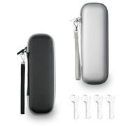 YoHyien 2 Pièces Etui Brosse a Dent Electrique pour Oral B IO/Oral B Pro/Philips Sonicare, Boite Brosse à Dent Électrique Portable, Étui de Voyage Rigide pour Rangement (Blanc + Argenté)