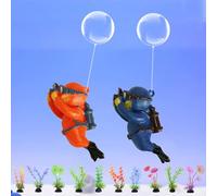 Yoicn Lth Lot de 12 décorations pour Aquarium Flottante, Plongeur und Plante Aquarium Decoration pour Petits Moyens et Grands bacs à Poissons