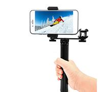 Yoidesu Adaptateur de fixation pour griffe froide triple barre d'extension avec trou de vis de 6,35 mm et 9,55 mm, support de griffe pour appareil photo, support de micro et lampe de flash, pour stabilisateur de cardan et monopode (gris foncé)