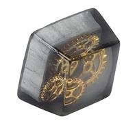 Yoidesu Capuchon de Touche en Résine, Accessoires de Clavier Mécanique Universels Résistants à la Corrosion Fabriqués à la Main Artisan(Engrenage Noir)