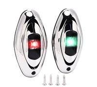 YOIM Feu de Navigation pour Bateau, visibilité de 1 Mille Nautique IP66 Feu de Proue étanche pour Bateau 12VDC 316 Feu de Navigation à LED en Plastique résistant aux Chocs en Acier Inoxydable