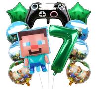 Yoimckay 11 Pièces Décoration D'anniversaire de ballon Pixel, Ballon en Aluminium, Cartoon décorations Ballon, Anniversaire ballons, Thème Ballons, Décoration de Fête D'anniversaire pour Enfants