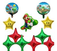 Yoimckay 15 Pièces Mario décorations d'anniversaire pour enfant Party Ballons Décorations, Ballons de Fête D'anniversaire,Décoration d'anniversaires pour enfants, pour Fête à Thème