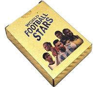 Yoimckay 55 Pièces Football Stars Jeu de Cartes édition dorée, Cartes de Football de la Coupe du Monde de Football, Cartes à Collectionner, pour Fans, Enfants, Adolescents et Adultes