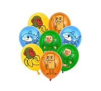 Yoimckay Lot de 16 ballons italiens rouge cerise Tung Tung Sahur, décoration d'anniversaire, de fête, d'anniversaire d'enfant, pour fête à thème amusant, décoration d'anniversaire pour enfants