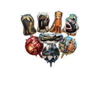 Yoimckay Lot de 8 ballons italiens rouges brins Tung Tung Sahur à l'hélium - Décoration d'anniversaire d'enfant - Ballons en aluminium pour fête à thème amusant - Décoration d'anniversaire - Rouge