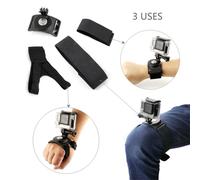 YOINS® Monture de gant rotatif 3 in1 360 degrés + Montant de bracelets + Montant de jambe pour GoPro Hero 5 4 3+ 3 2 Caméra SJ4000 SJ5000
