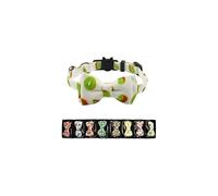 YOITEA Cat Collar Bow Tie with Bell, Breakaway Kitten Collar, Fruit/Plaid/Halloween/Christmas Design, Cool Cat Collar Bowtie with Quick Release Adjust