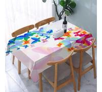 YOIUE Nappe Anti-Taches Lavable,137x183cm Nappe pour Table Rectangulaire pour Salle à Manger,Jardin,fête,Mariage ou Maison,Papillons, Contes de fées colorés avec des Papillons Volants