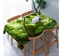 YOIUE Nappe Anti-Taches Lavable,137x183cm Nappe pour Table Rectangulaire pour Salle à Manger,Jardin,fête,Mariage ou Maison,Arbres de la forêt Tropicale sous Le Soleil et la Pluie