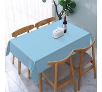 YOIUE Nappe Anti-Taches Lavable,137x183cm Nappe pour Table Rectangulaire pour Salle à Manger,Jardin,fête,Mariage ou Maison,Fond en Tissu Vichy Bleu et Blanc avec Texture de Tissu Plus
