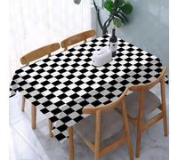 YOIUE Nappe Anti-Taches Lavable,137x183cm Nappe pour Table Rectangulaire pour Salle à Manger,Jardin,fête,Mariage ou Maison,Motif à Carreaux sans Couture. Texture répétable des Cases d'échecs. Fond de