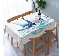 YOIUE Nappe Anti-Taches Lavable,137x183cm Nappe pour Table Rectangulaire pour Salle à Manger,Jardin,fête,Mariage ou Maison,Viking, Portrait de drakkars Vikings dans des navires de mer en Bois Brut