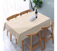 YOIUE Nappe Anti-Taches Lavable,137x183cm Nappe pour Table Rectangulaire pour Salle à Manger,Jardin,fête,Mariage ou Maison,Ivoire, Shabby Chic Ornemental Floral Feuilles Courbées Fleurs Motif Féminin