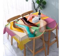 YOIUE Nappe Anti-Taches Lavable,137x183cm Nappe pour Table Rectangulaire pour Salle à Manger,Jardin,fête,Mariage ou Maison,Chaussures pour Femmes aux Couleurs Vives sur Fond uni. Espace de Copie du t
