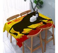 YOIUE Nappe Anti-Taches Lavable,137x183cm Nappe pour Table Rectangulaire pour Salle à Manger,Jardin,fête,Mariage ou Maison,Taureau Espagnol Symbole Vieilli Symbole Espagnol Drapeau de l'Espagne